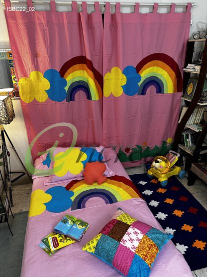 Pink Rainbow Bed Cover